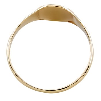 3 tone 9ct gold 2.7g Signet Ring size Z